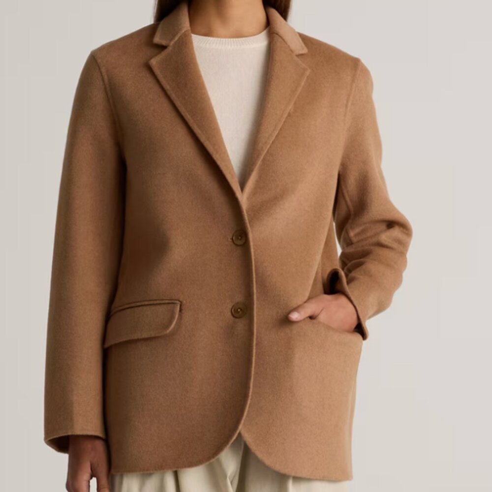 Quince Merino Blazer Tan XS